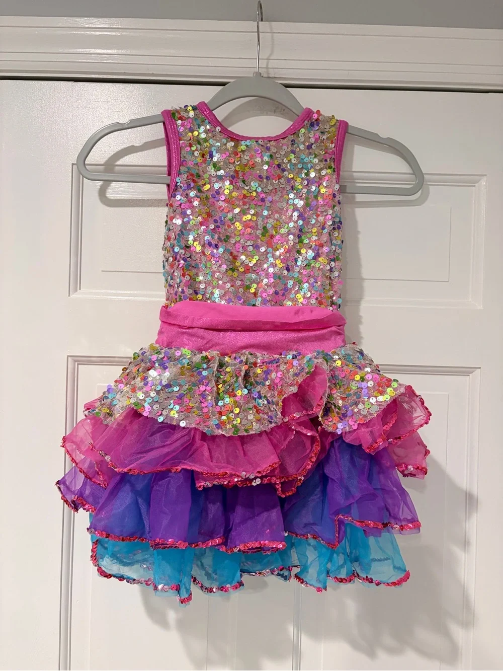 A Wish Come True Rainbow Palace Dance Costume ISC Sequin Tutu Dress